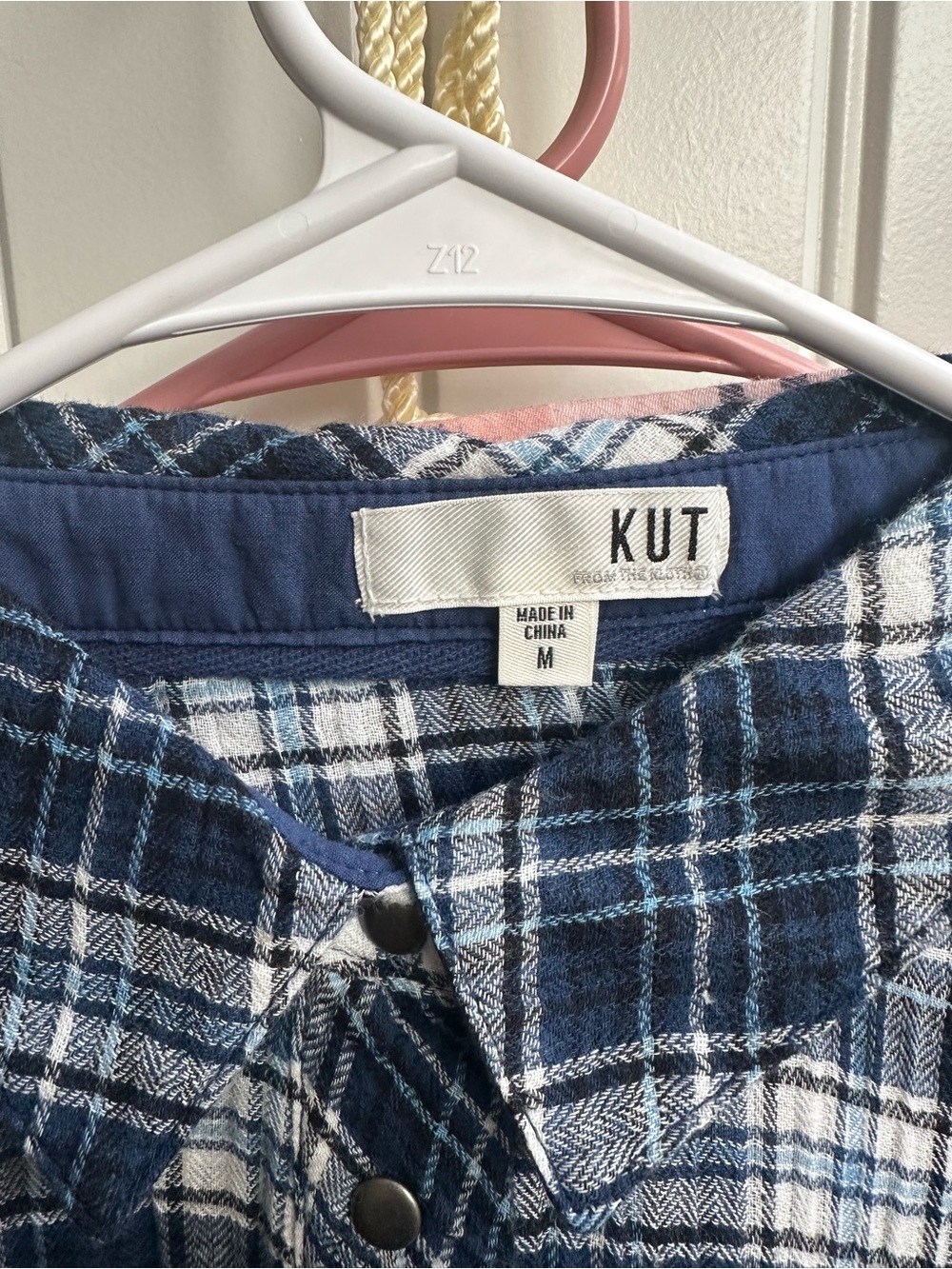 Kut from the Kloth Pink Plaid Button-Up Shirt an Blue Plaid 2 for the price of 1 - Picture 6 of 7
